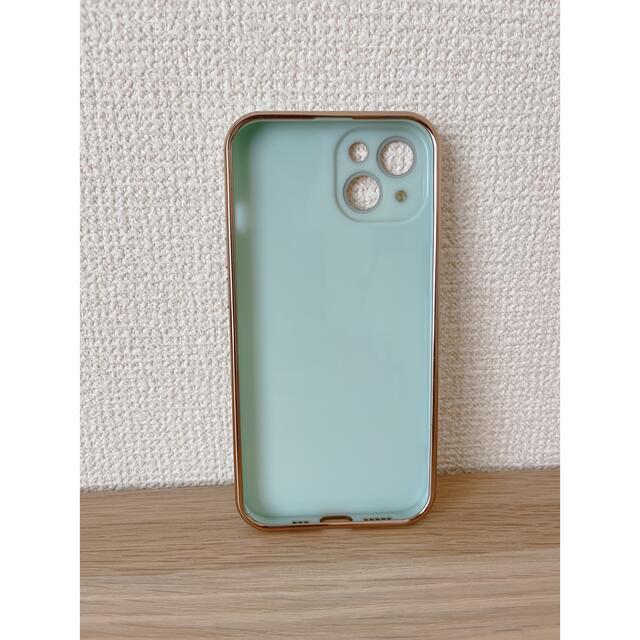 iPhone(アイフォーン)のiphone13用　TPUケース　ライトブルー×ピンクゴールド スマホ/家電/カメラのスマホアクセサリー(iPhoneケース)の商品写真