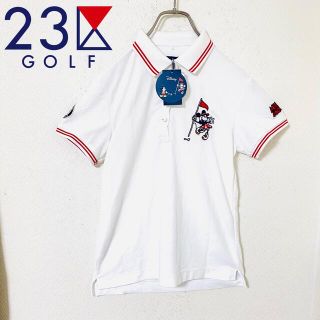 ニジュウサンク(23区)の【新品】23区GOLF 23区　ゴルフウェア　ポロシャツ　ディズニー　ミニー　L(ウエア)