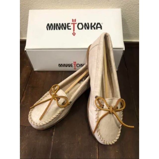 Minnetonka - ミネトンカ Canvas Natural & Navy 25.5cm ２足セット
