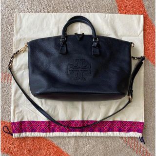 トリーバーチ(Tory Burch)の5月15日まではるまな様専用！　美品！トリーバーチ　本革　バッグ　ブラック(ハンドバッグ)