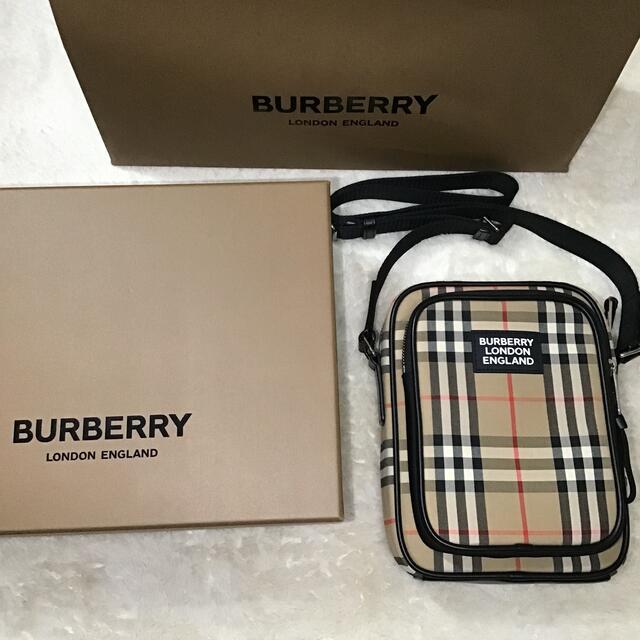 BURBERRY(バーバリー)のBURBERRY ヴィンテージチェックとレザークロスボディバッグ メンズのバッグ(ショルダーバッグ)の商品写真