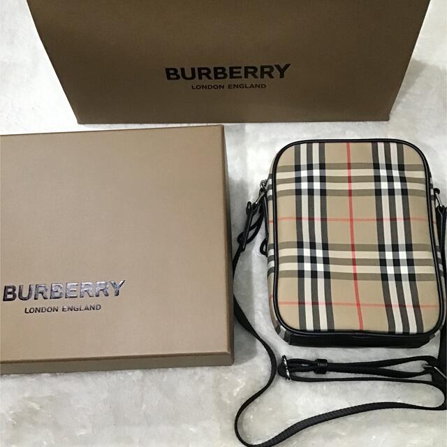 BURBERRY(バーバリー)のBURBERRY ヴィンテージチェックとレザークロスボディバッグ メンズのバッグ(ショルダーバッグ)の商品写真