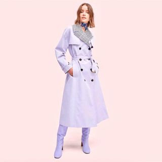 ケイトスペードニューヨーク(kate spade new york)のkate spade ラベンダー チェック トレンチコート(トレンチコート)