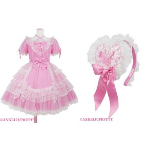 アンジェリックプリティー(Angelic Pretty)のトッピングハートワンピース set(ひざ丈ワンピース)