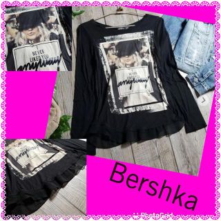 ベルシュカ(Bershka)のZARA姉妹ブランド★ベルシュカ★Bershka★きらビジューとろみカットソー(カットソー(長袖/七分))