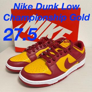 ナイキ(NIKE)の27.5 Nike Dunk Low Championship Gold ダンク(スニーカー)