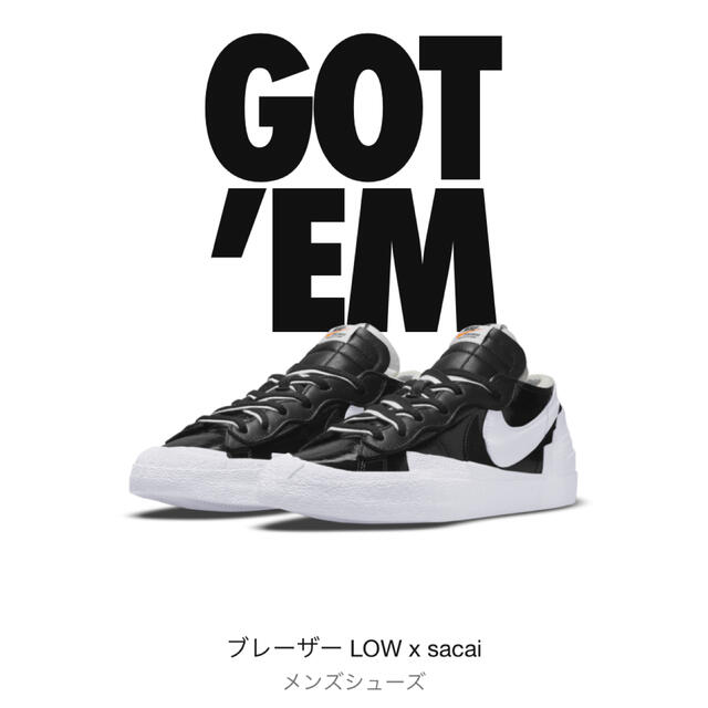 NIKE × sacai  ブレーザー　LOW 28センチ