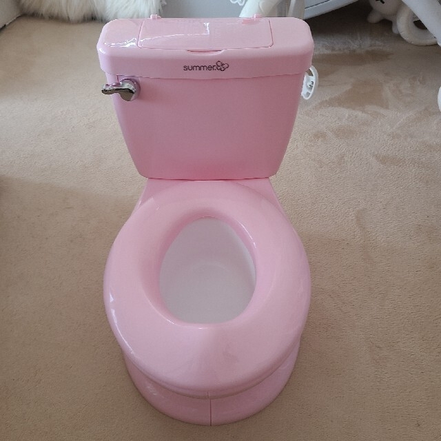 子供用 トイレトレーニング ピンク キッズ/ベビー/マタニティのおむつ/トイレ用品(ベビーおまる)の商品写真