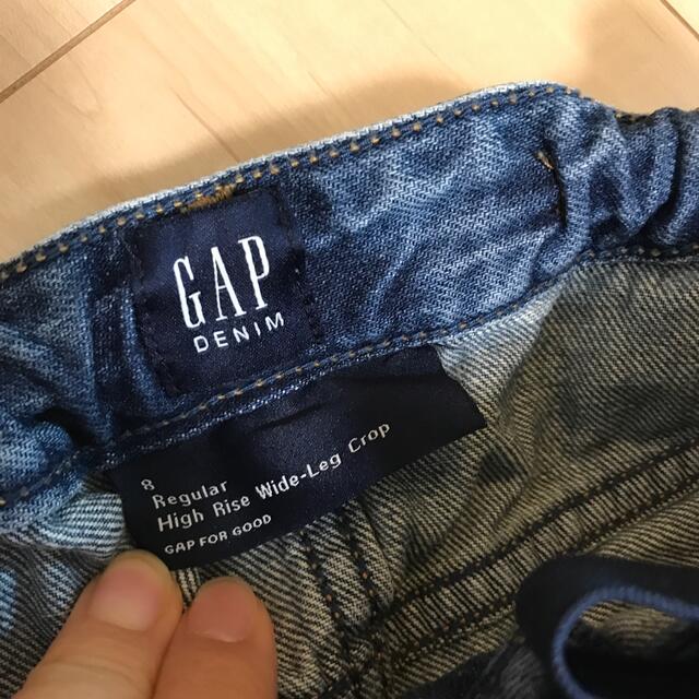 GAP(ギャップ)のワイドパンツ　130 gap denim キッズ/ベビー/マタニティのキッズ服女の子用(90cm~)(パンツ/スパッツ)の商品写真