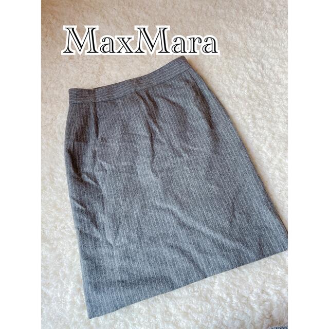 Max Mara(マックスマーラ)のMaxMara マックスマーラ タイトスカート ひざ丈スカートストライプ柄 レディースのスカート(ひざ丈スカート)の商品写真