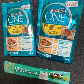 ネスレ(Nestle)のチャオちゅ〜る ピュリナワン 3点セット 猫 キャットフード(ペットフード)