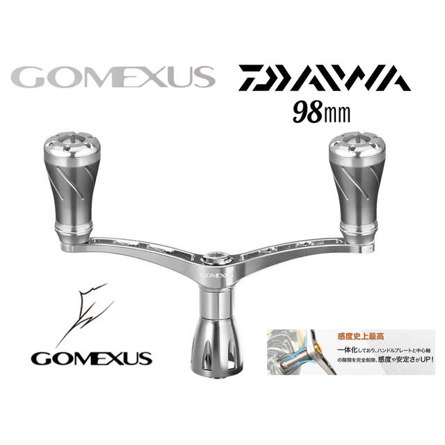 スイーツ柄 ブルー ゴメクサス 98mm アルミ製 ダブルハンドル ダイワ