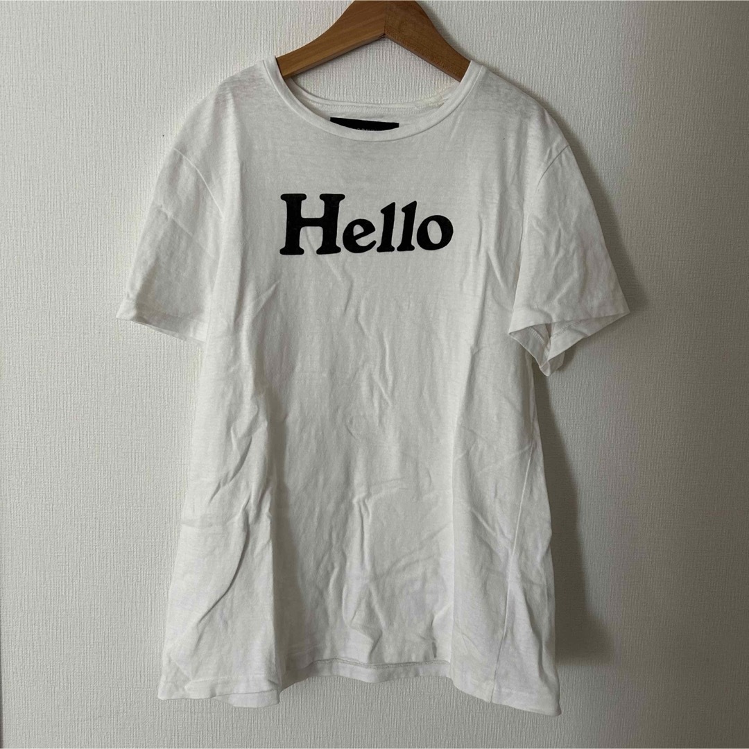 マディソンブルー Hello ハロー　Tシャツ　白　ホワイト　01