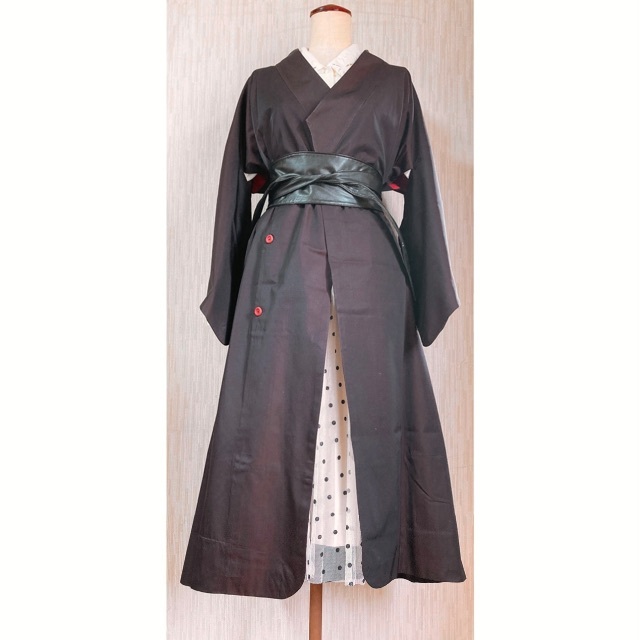 展示品 ◇和洋 きものコーデ◇ セット売り 着物コート 黒 展示品 ◇和洋 きものコーデ◇ セット売り 着物コート 黒