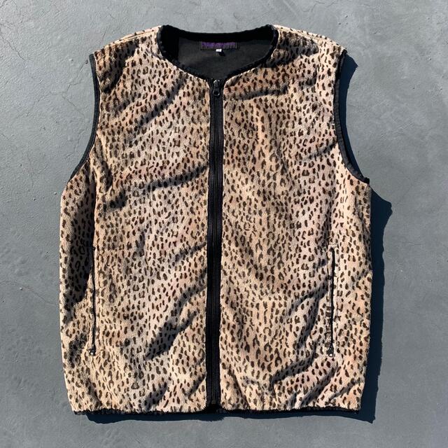 【新品未使用】Needles W.U. Piping Vest Leopard