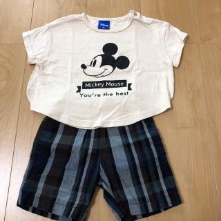 ブランシェス(Branshes)の【カエル様専用】ミッキーTシャツとブランシェスパンツセット　90cm(Tシャツ/カットソー)