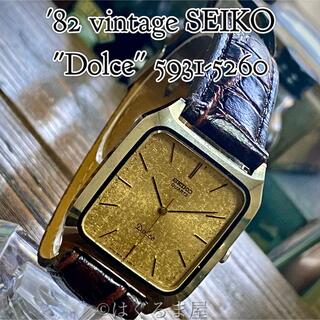 セイコー(SEIKO)の1982年10月製造 セイコー ドルチェ 超硬ケース 5931-5260 OH済(腕時計(アナログ))