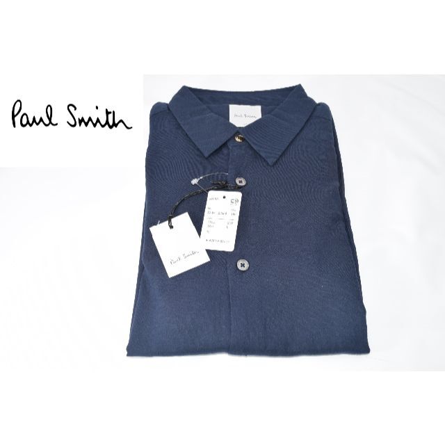 新品☆Paul Smith ドレスシャツ☆ネイビー 紺☆Lサイズ