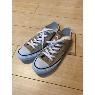 コンバース(CONVERSE)の美品　コンバース　24.5 ベージュ(スニーカー)