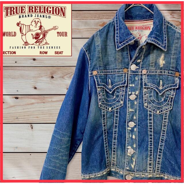 希少　TRUE RELIGION【トゥルーレリジョン】　デニムジャケット素人採寸なので誤差があります