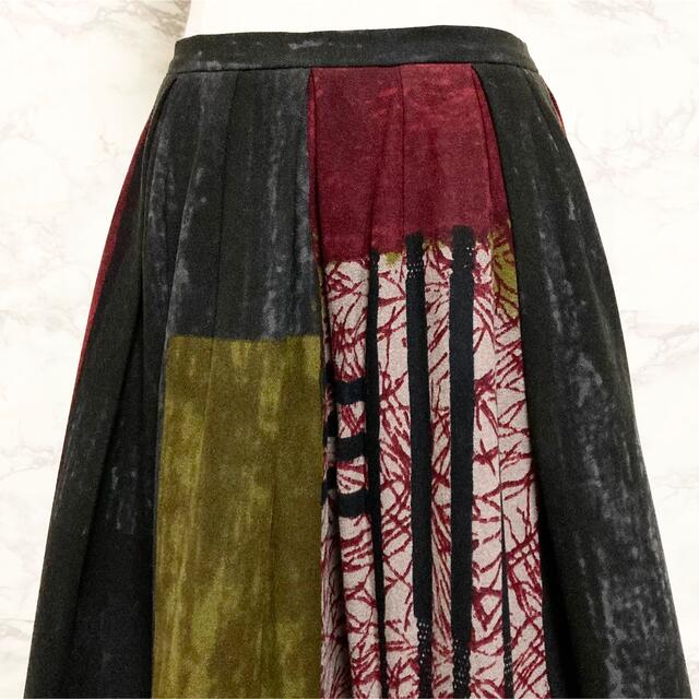 【極美品 ライカ期】DRIES VAN NOTEN 総柄ミモレ丈フレアスカート - 3