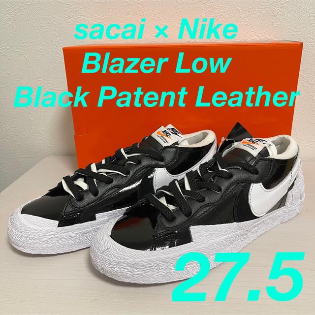 27.5 sacai × Nike Blazer Low Black ブラック