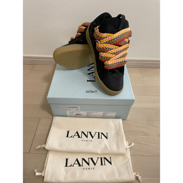 LANVIN LEATHER CURB SNEAKERS ランバン スニーカー