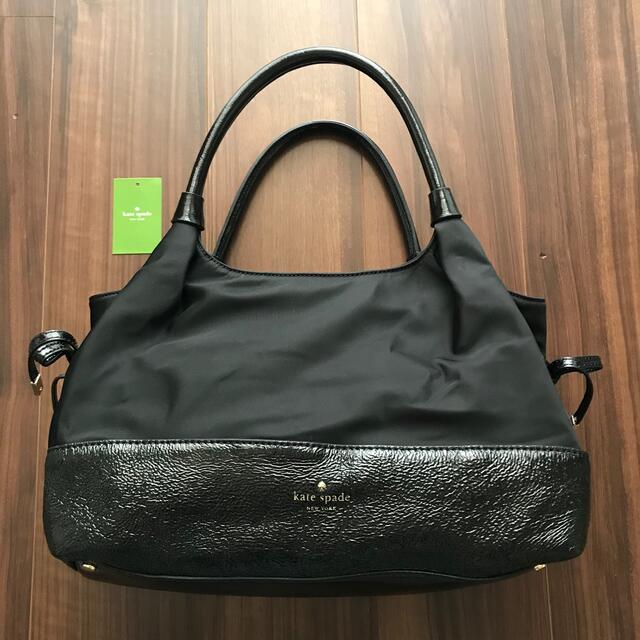 kate spade 黒エネメル×ナイロンバッグ 都内で 円