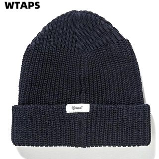 ダブルタップス(W)taps)のWTAPS 21aw BEANIE 03 新品未使用 ネイビー ニット(ニット帽/ビーニー)