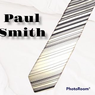 ポールスミス(Paul Smith)のPaul Smith 美品 シルクネクタイ  マルチストライプ 花柄(ネクタイ)