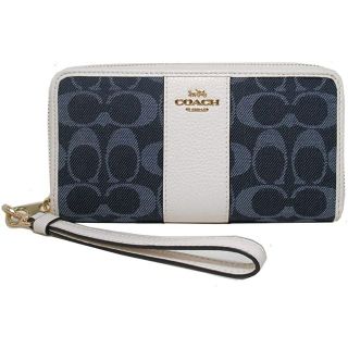 コーチ(COACH)のコーチ 長財布  COACH C4453 IMDEI デニム シグネチャー(財布)