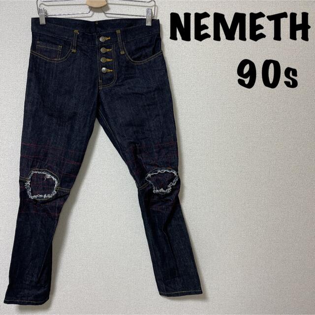 NEMETH ネメス 90年代 立体裁断 濃紺 デニム ジーンズ | フリマアプリ ラクマ