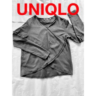 ユニクロ(UNIQLO)のユニクロ カーディガン ボレロ Ｓ　未使用 ダークグレー コットン(カーディガン)