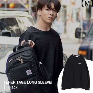 DWS BTS ジョングク着用 LHERITAGE ロングスリーブ Tee 黒M(Tシャツ/カットソー(七分/長袖))