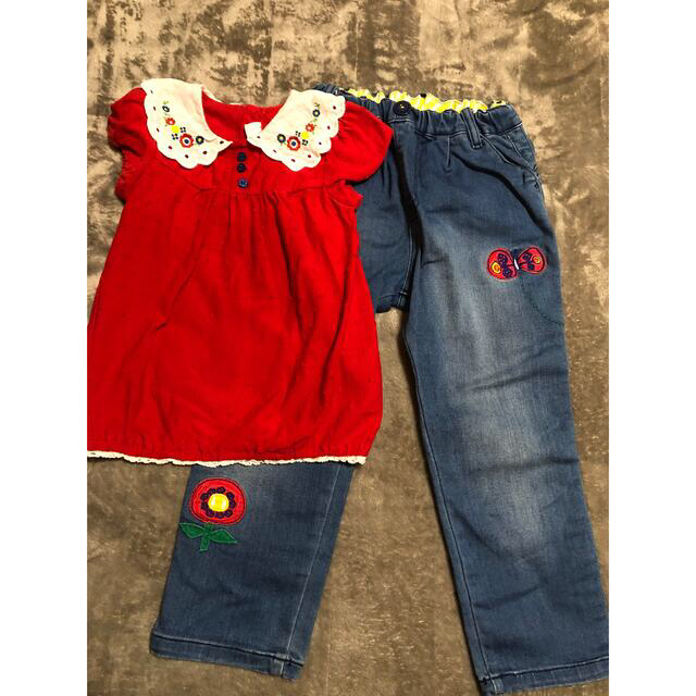 Petit jam(プチジャム)の専用 プチジャム デニム  ブラウス 120 キッズ/ベビー/マタニティのキッズ服女の子用(90cm~)(パンツ/スパッツ)の商品写真