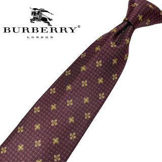 バーバリー(BURBERRY)のBurberry バーバリー  ネクタイ ワインレッド ホースロゴ(ネクタイ)