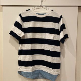 グローバルワーク(GLOBAL WORK)のGLOBAL WORK ボーダーTシャツ　重ね着風(Tシャツ/カットソー(半袖/袖なし))