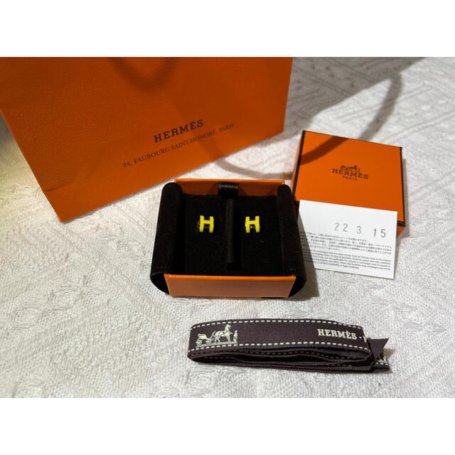 新品未使用 HERMES エルメス ミニポップH ピアス-