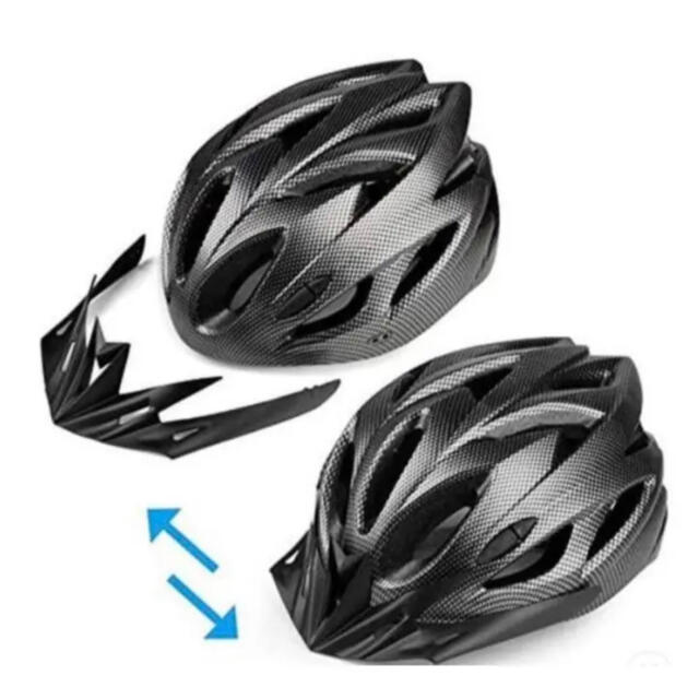 大人気✨ブラック L 自転車 ヘルメット 軽量 通気 高剛性 流線型 調整可能 スポーツ/アウトドアの自転車(その他)の商品写真