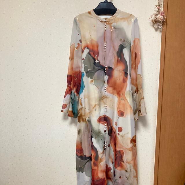 ロングワンピース/マキシワンピースアメリ＊UNDRESSED AMELIA INK ART DRESS