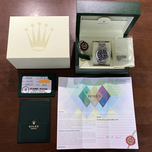 【新品仕上げ済】ROLEX エクスプローラー1 114270 F番 保証書付き