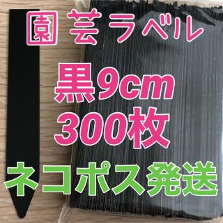 園芸ラベル　黒　9センチ　300枚　ブラック(その他)