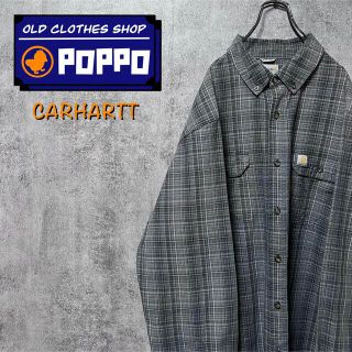 カーハート(carhartt)の【はるき様専用】カーハート☆ロゴタグ入りフラップ付Wポケットワークチェックシャツ(シャツ)