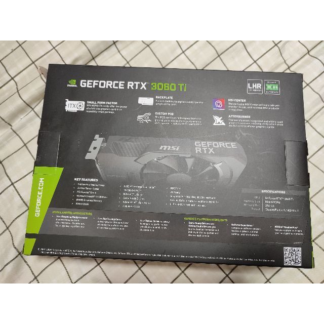 MSI GeForce RTX 3060 Ti AERO ITX 8G OC L