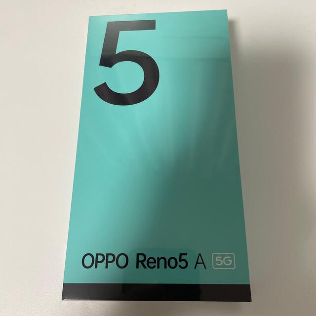 ○おサイフケータイ【新品】OPPO(オッポ) Reno5 A(SIMフリー版)- アイスブルー
