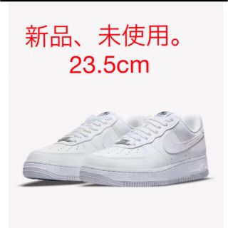 ナイキ(NIKE)の厚底 新品 23.5cm ナイキ エアフォース1 ホワイトxホワイト　白x白(スニーカー)