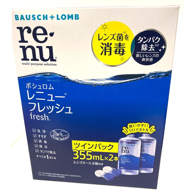 BAUSCH LOMB(ボシュロム)のボシュロム　レニュー洗浄液　355ml 12本 インテリア/住まい/日用品の日用品/生活雑貨/旅行(日用品/生活雑貨)の商品写真