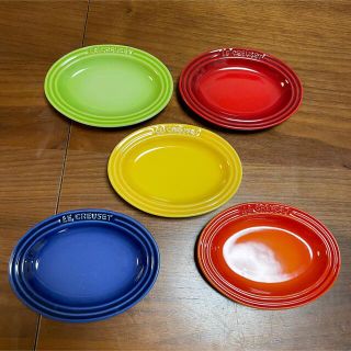 ルクルーゼ(LE CREUSET)のミニオーバルプレート５枚セット　ル・クルーゼルクルーゼ(食器)