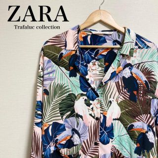 ザラ(ZARA)のZARA Trafaluc collection オオハシ オウム 総柄シャツ(シャツ/ブラウス(長袖/七分))