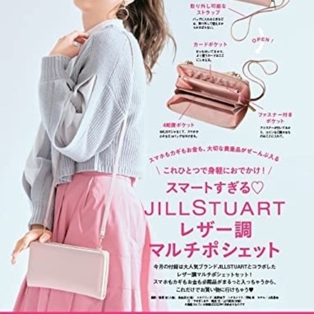 JILLSTUART(ジルスチュアート)のジルスチュアート レザー調マルチポシェット 財布 ショルダーバッグ付録 レディースのバッグ(ショルダーバッグ)の商品写真